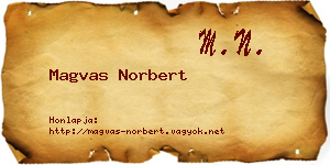 Magvas Norbert névjegykártya