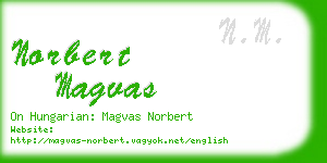 norbert magvas business card